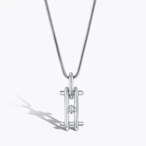 Cornelis Hollander pendant in white gold with a solitaire diamond.